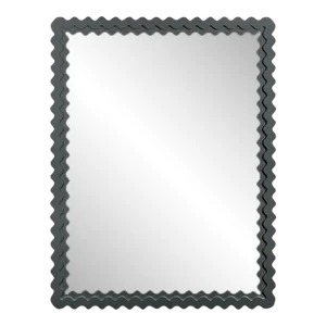 Fleur Home Carnival Chaos Rectangle Mirror in Gunmetal, 24x36