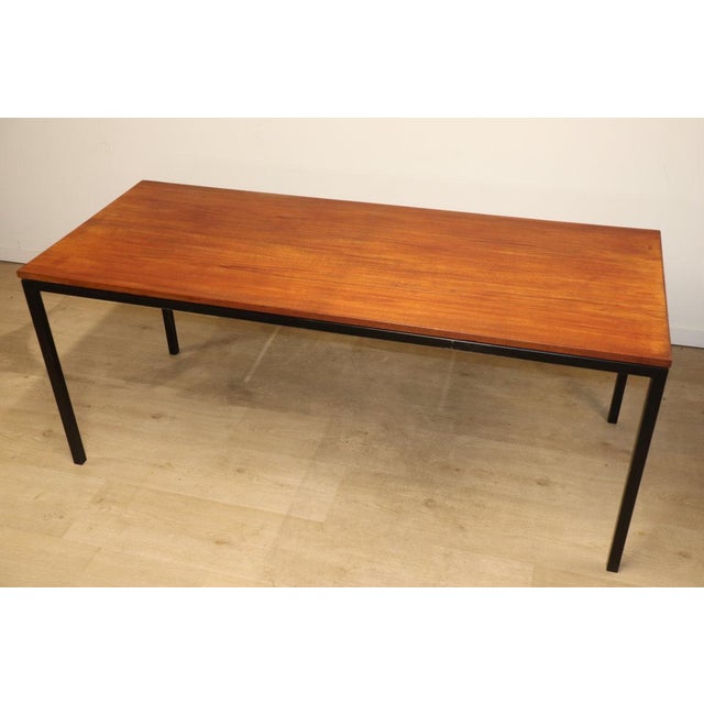 Vintage Danish Teak and Black Lacquered Metal Table, 1950s For Sale - Image 18 of 18