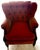 1980s French Napoleon III Wingback Armchairs and Ottoman For Sale - Image 4 of 12