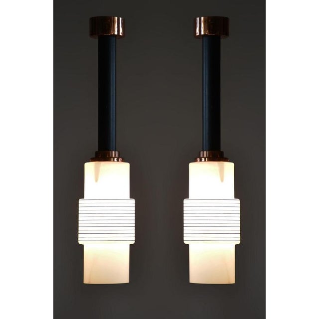 Mid-Century Steel Chandeliers from Drukov, Czech, 1950s For Sale - Image 8 of 10