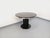 Vintage Round Dining Table in Black Wood-Effect Melamine and Chrome Metal, Space Age/1970s Style, with Integrated Extension For Sale - Image 16 of 18