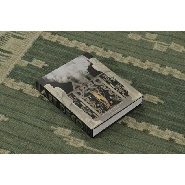 Rug & Kilim’s Scandinavian-Inspired Rug, Swedish Minimalist Geometry in Green For Sale - Image 9 of 9