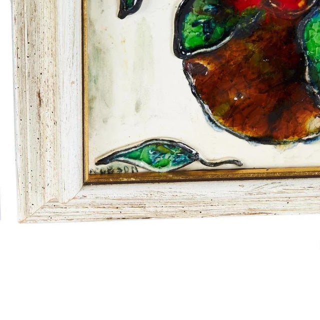 Glass Enamel Floral Art | Van Pelt Galleries | H Jacobson For Sale In Fayetteville, AR - Image 6 of 8