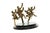 A whimsical bronze menorah by renowned sculptor Zachary Oxman featuring a lively procession of dancing figures, each...