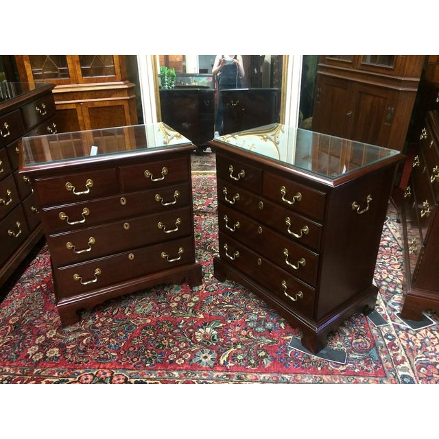 Item: Vintage Nightstands by Lexington Furniture, offered as a pair. Age & Condition: Circa 1990. Good, some minor signs...