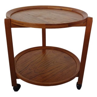 Vintage Teak Serving Trolley from Sika Møbler, Denmark, 1960s For Sale