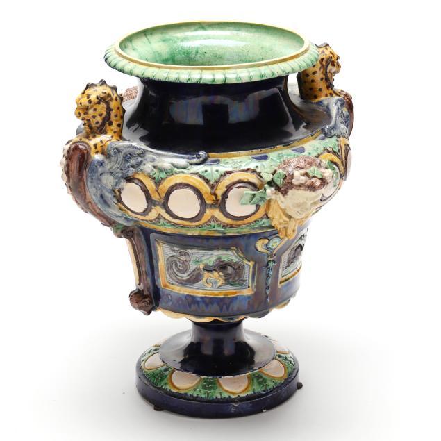 This exquisite urn, potentially crafted by Thomas Sargent, dances between French and Italian influences, blending Old...