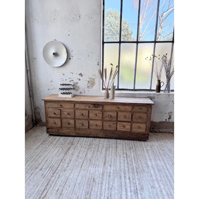 Vintage Pine Workshop Credenza, 1950s For Sale - Image 3 of 18