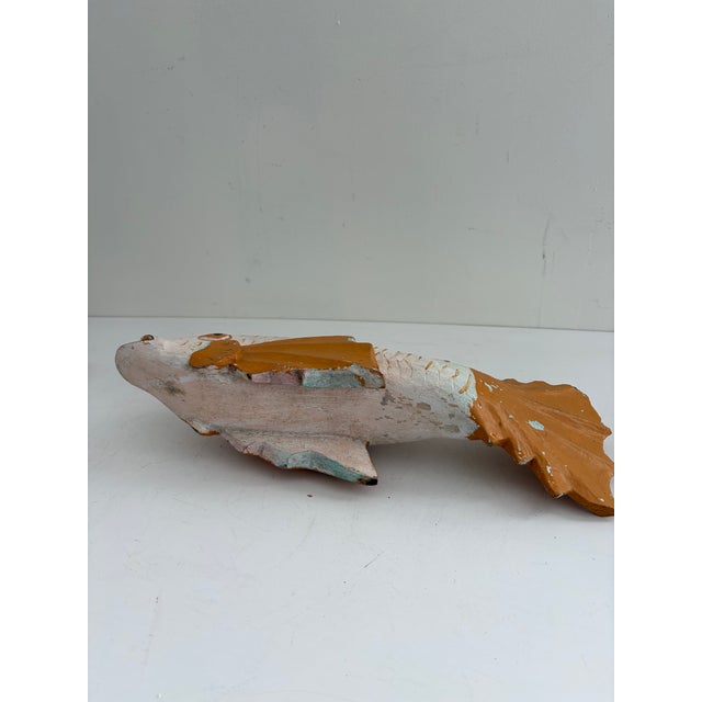 Vintage Folk Art Carved Wooden Fish For Sale - Image 11 of 11