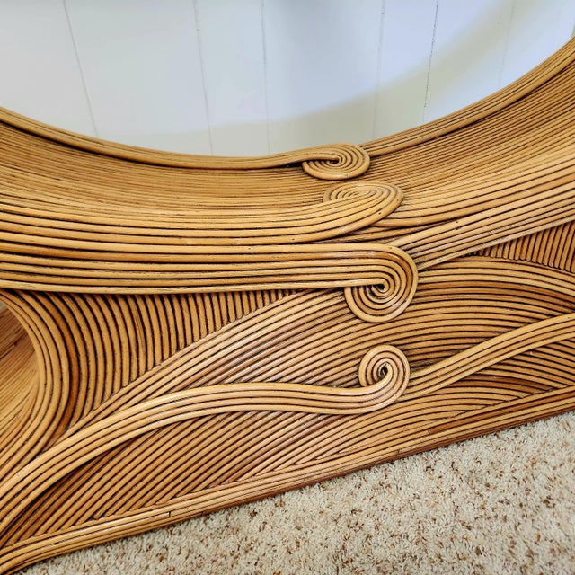 1970s 1970s Pencil Reed Console Table Gabriella Crespi Style For Sale - Image 5 of 14