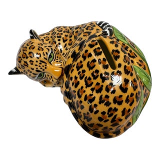 Lynn Chase Designs Jungle Party Collection Jaguar Money Bank, Circa 1988 For Sale