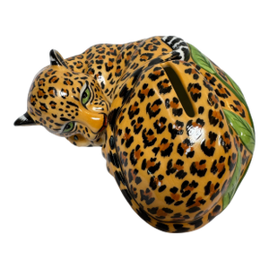 Lynn Chase Designs Jungle Party Collection Jaguar Money Bank, Circa 1988