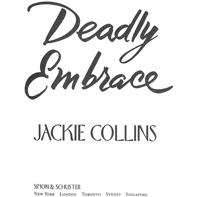 Traditional "Deadly Embrace" 2002 Collins, Jackie (Inscribed) For Sale - Image 3 of 4