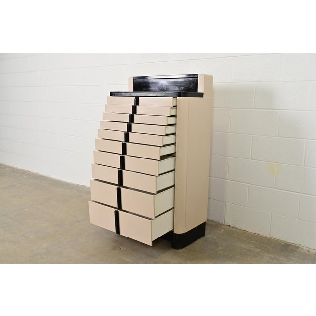 Art Deco 10-Drawer Dental Cabinet by American Cabinet Co., Circa 1930s For Sale In South Bend - Image 6 of 18