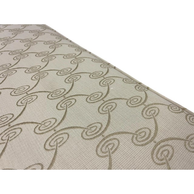 Mahogany Footstools With X Form Base, a Pair, Custom Upholstery, Ottoman, Bench For Sale - Image 12 of 12