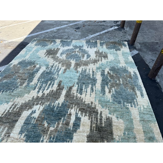Blue 8ft 1in X 9ft 11in Classic Home the Ithaca Irate Area Rug For Sale - Image 8 of 12