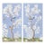 20" *40"/Panel, a Set of 2 Panels Blue Chinoiserie Printed Wallpaper Panels, Tea Paper For Sale