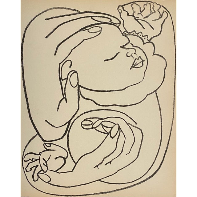 Françoise Gilot, Baby in Arms, Original French Mourlot Modernist Lithograph 1950s Francoise Gilot For Sale