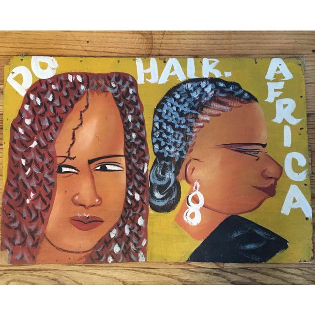 2000 - 2009 African Women Barber Shop Salon Sign, Ghana For Sale - Image 5 of 5