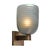 Pair of sconces from Murano island outside of Venice, Italy. These sconces have a brass structure with an antique bronze...