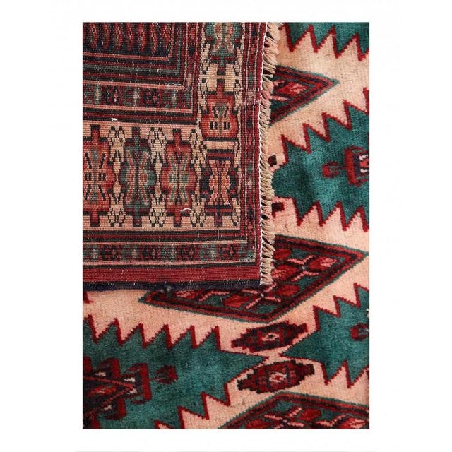 Traditional Pasargad DC Fine Hand-Knotted Torkaman For Sale - Image 3 of 4