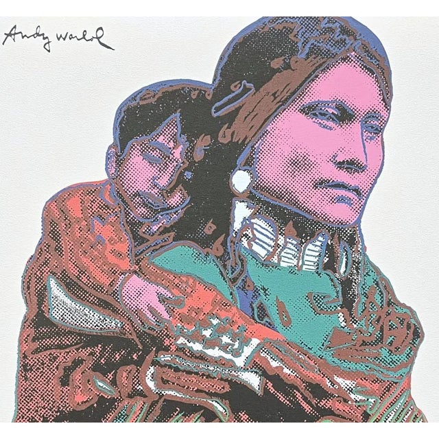 Andy Warhol (after) "Mother and Child" print, size 60 x 60 cm, plate signed bottom right, numbered with pencil on heavy...