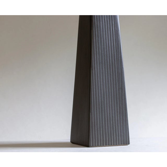 Gray 1960s Gordon and Jane Martz Geometric Table Lamp M216 for Marshall Studios Gray For Sale - Image 8 of 12