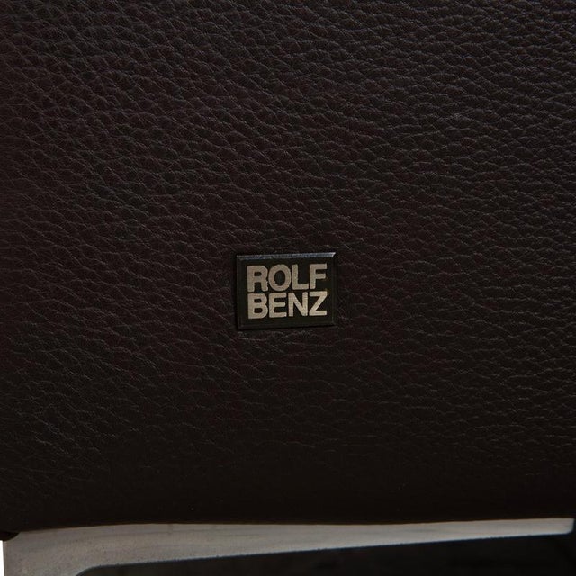 Model 6300 Armchair in Brown Leather from Rolf Benz For Sale - Image 10 of 15