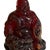 Vintage Mid-Century Large Translucent Red Resin Laughing Buddha Statue on Carved Wood Base China C. 1960s For Sale In Palm Springs - Image 6 of 11