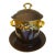 Vintage Handpainted Condensed Milk Jar, Lid and Plate European For Sale