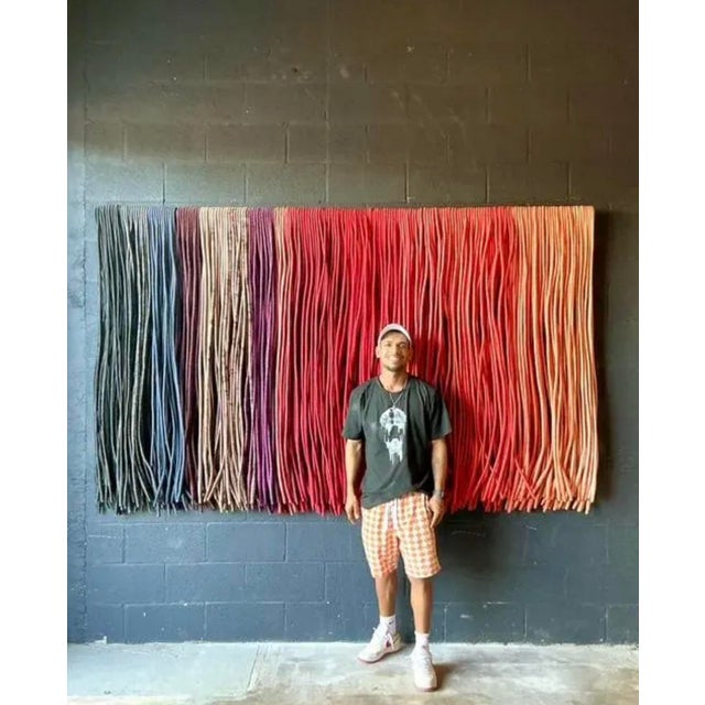 Vintage Boho 1980s Barbara Barron Monumental Fiber Art Wall Sculpture For Sale - Image 12 of 12