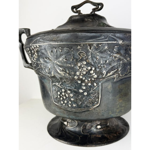 Antique Art Nouveau German Pewter Soup Tureen from B&G Imperial Zinn, 1900 For Sale - Image 13 of 18