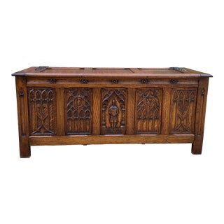 Antique French Trunk/Blanket Box For Sale