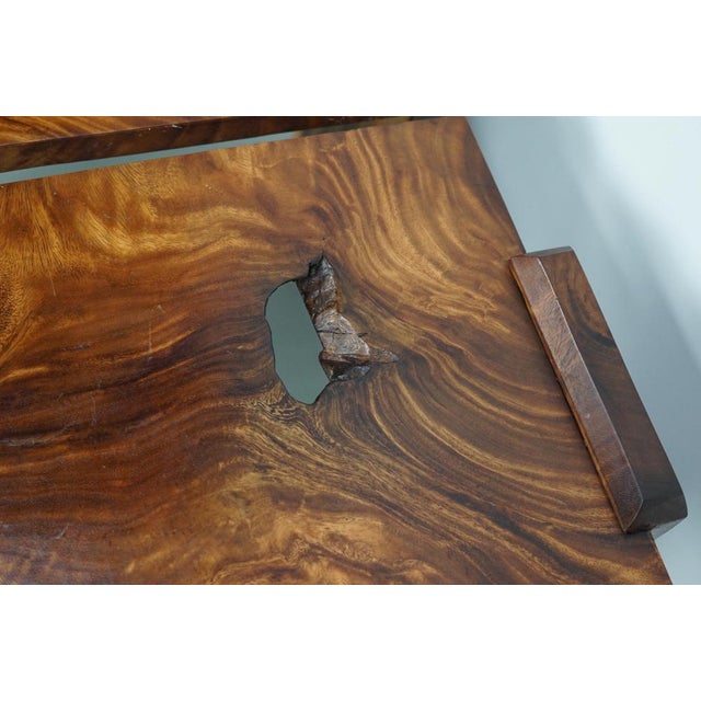 Vintage Natural Coffee Tables in Walnut, Ca 1970/1980 For Sale - Image 4 of 17