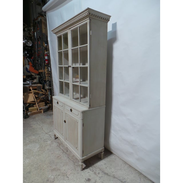 Swedish Gustavian Glass Top Display Cabinet For Sale - Image 4 of 14