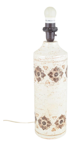 Large Ceramic Table Lamp with Relief by Bitossi for Bergboms, 1970s