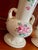 English Vintage 1940s Porcelain Rose Urn Vases - Pair For Sale - Image 3 of 11