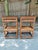 Pair of Vintage Chinese Chippendale Spotted Bamboo Tables For Sale - Image 4 of 7