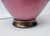 1980s Chapman Pink Glass Urn Table Lamp With Clear Handles For Sale - Image 6 of 16