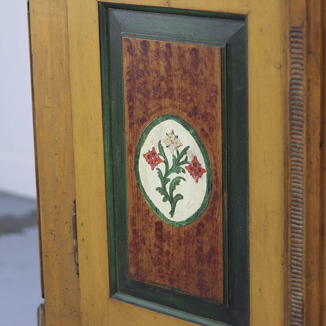 Rustic Farmhouse Painted Folk Art Bridal Cabinet For Sale - Image 12 of 15