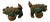 20th Century Majolica Ceramic Foo Dogs - A Pair of 2 Dogs For Sale