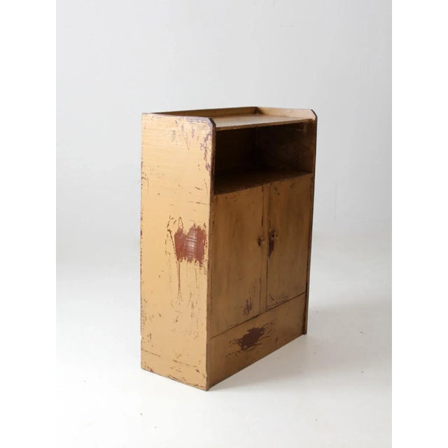 Mustard Antique Primitive Cabinet For Sale - Image 8 of 12