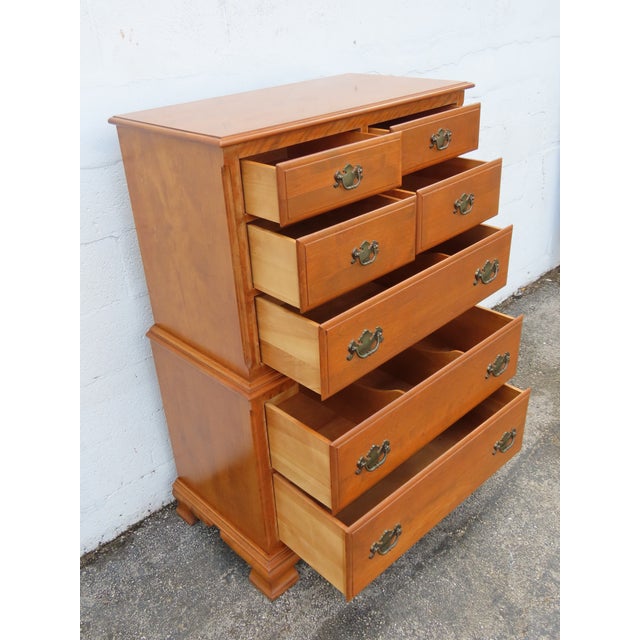 Ethan Allen Solid Maple Tall Chest of Drawers 6323a For Sale In Miami - Image 6 of 17