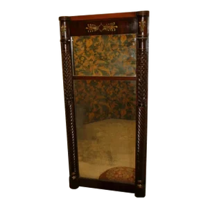 19th Century Federal Heavily Carved Mahogany Mirror