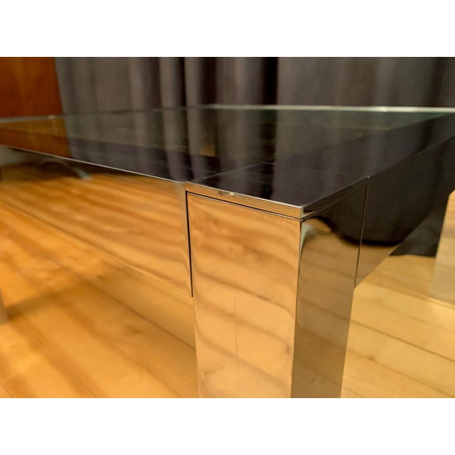 Silver Chrome-Plated and Glass Coffee Table, Italy, 1960s For Sale - Image 8 of 12