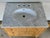 Modern Worlds Away Modern Fluted Oak and White Marble Sink Vanity For Sale - Image 3 of 7