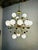 Metal Vintage Italian Sputnik Chandelier in Brass and Opaline Glass, 1970s For Sale - Image 7 of 9