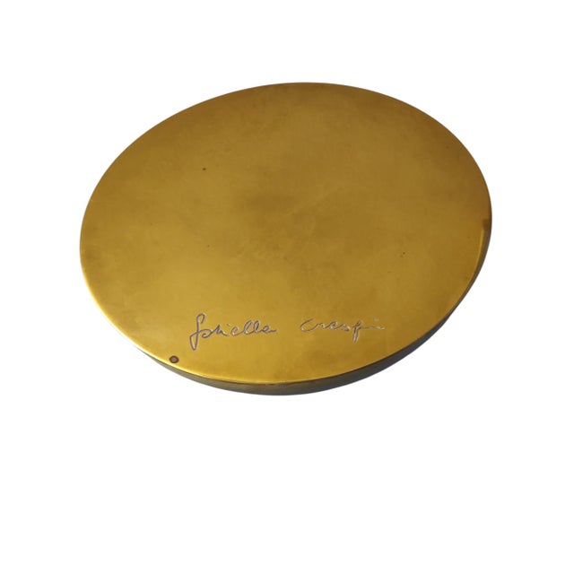Antivento Ashtray with Brass Lid by Gabriella Crespi, Italy, 1960s For Sale - Image 4 of 17