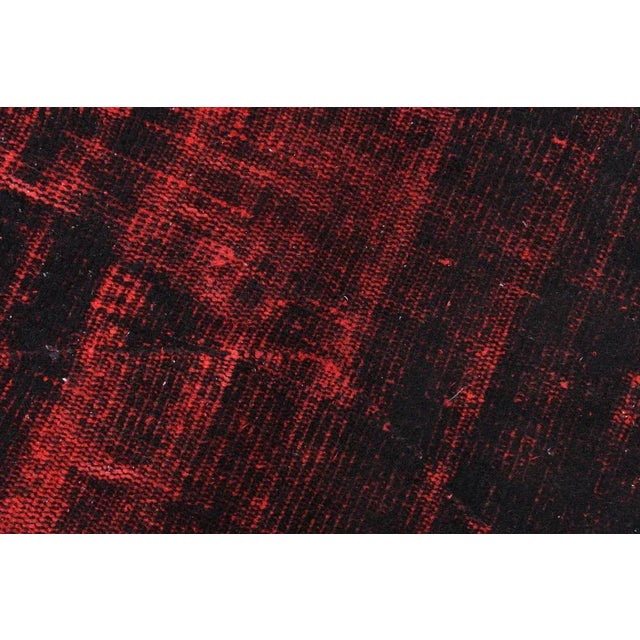 Black Vintage Black & Red Rug For Sale - Image 8 of 18