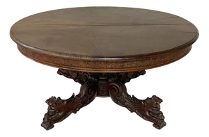 Extendable Renaissance Style Table in Walnut